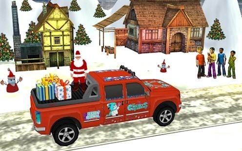 圣诞老人汽车驾驶3D游戏